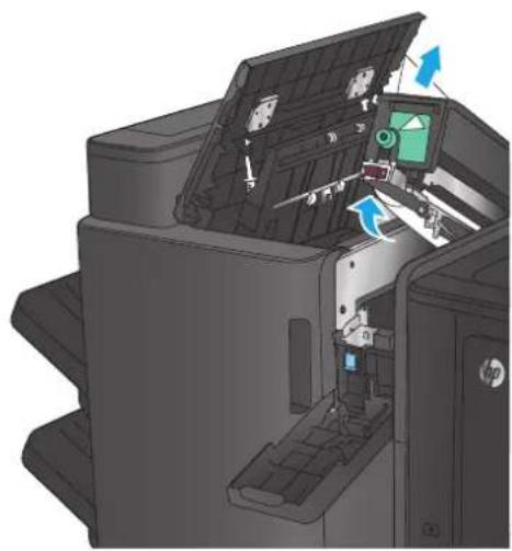 HP Color LaserJet Enterprise M855xh - Clear stapler/stacker connection jams (hole-punch models only) - 5