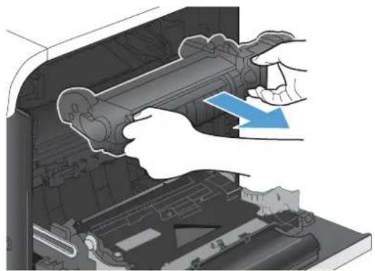 HP LaserJet Enterprise 500 Color M551dn - Clear jams in the right door - 9