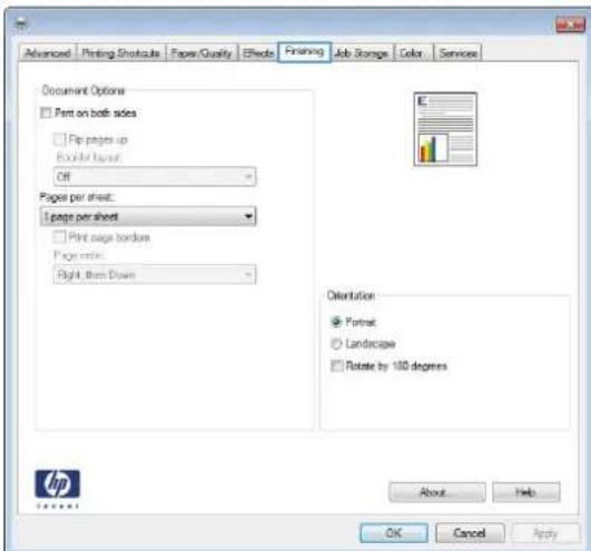 HP LaserJet Enterprise 500 Color M551dn - Select page orientation with Windows - 3
