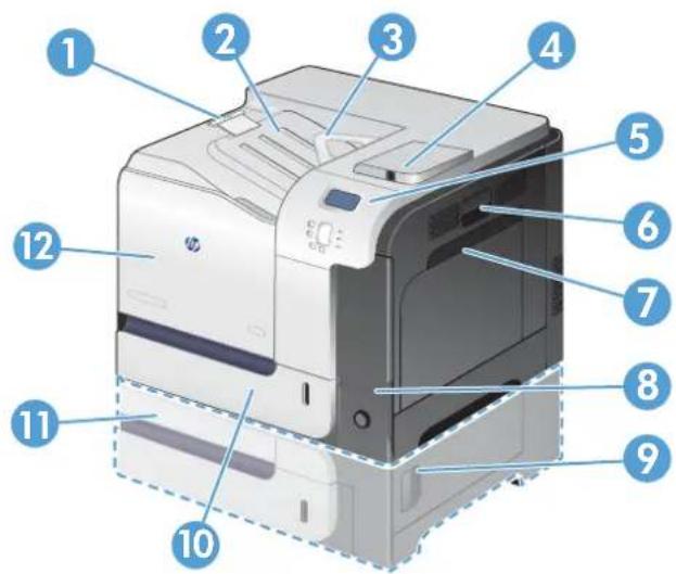HP LaserJet Enterprise 500 Color M551dn - Product front view - 1