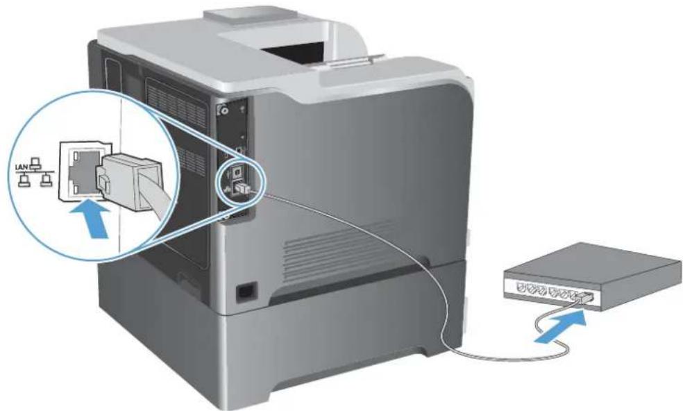 HP LaserJet Enterprise 500 Color M551dn - Configure the IP address - 1