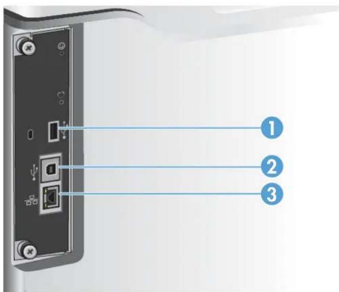 HP LaserJet Enterprise 500 Color M551dn - Interface ports - 1