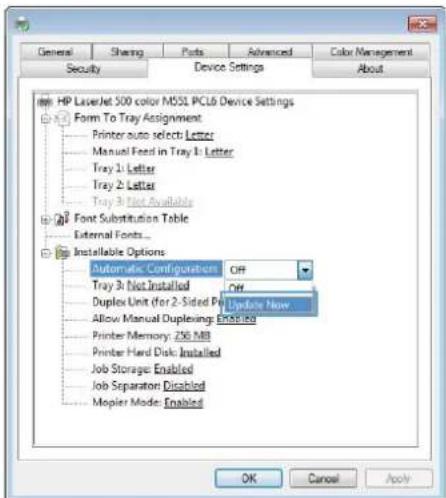 HP LaserJet Enterprise 500 Color M551dn - Change the product configuration settings - 1