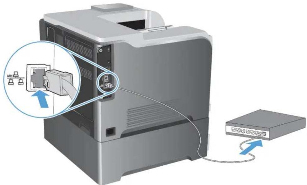 HP LaserJet Enterprise 500 Color M551dn - Configure the IP address - 1