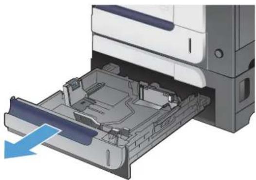HP LaserJet Enterprise 500 Color M551dn - Load custom-size paper into Tray 3 - 1