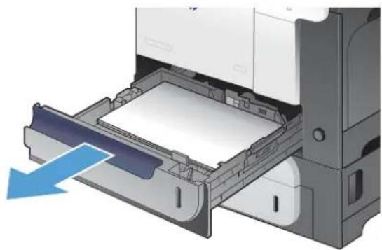 HP LaserJet Enterprise 500 Color M551dn - Clear jams in Tray 2 - 1