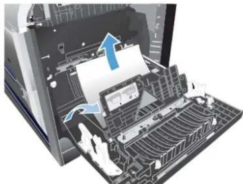 HP LaserJet Enterprise 500 Color M551dn - Clear jams in the right door - 4