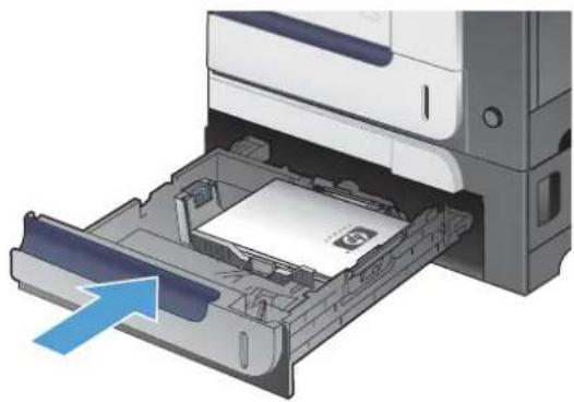 HP LaserJet Enterprise 500 Color M551dn - Load custom-size paper into Tray 3 - 4