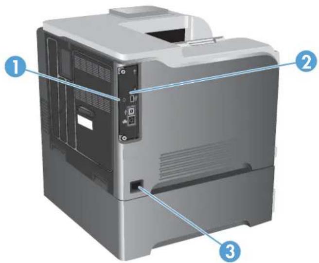 HP LaserJet Enterprise 500 Color M551dn - Product back view - 1