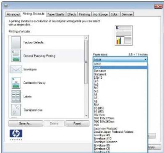 HP LaserJet Enterprise 500 Color M551dn - Create printing shortcuts - 5