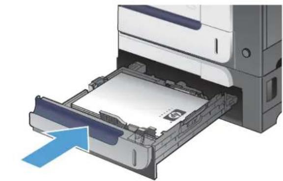HP LaserJet Enterprise 500 Color M551dn - Load standard-sized paper into Tray 3 - 2