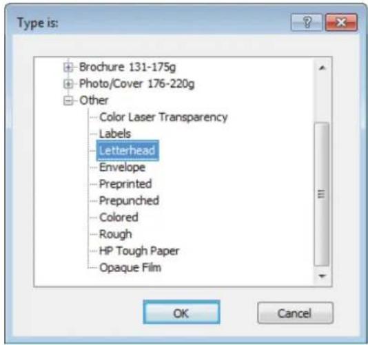HP LaserJet Enterprise 500 Color M551dn - Print on preprinted letterhead or forms with Windows - 7