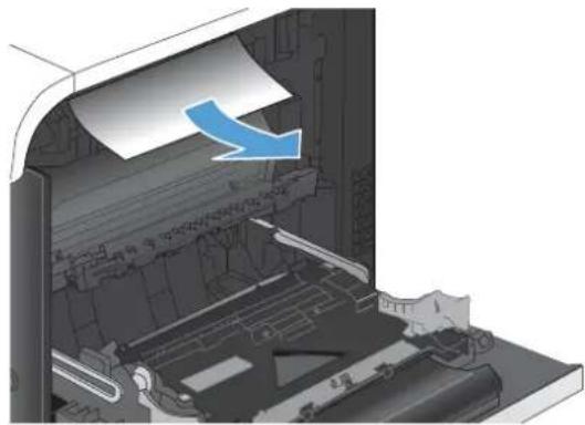 HP LaserJet Enterprise 500 Color M551dn - Clear jams in the right door - 2