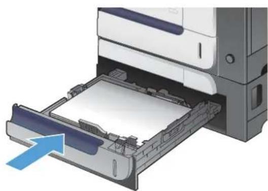 HP LaserJet Enterprise 500 Color M551dn - Clear jams in the optional 500-sheet paper and heavy media tray (Tray 3) - 2