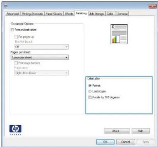 HP LaserJet Enterprise 500 Color M551dn - Select page orientation with Windows - 4