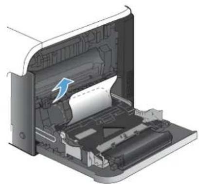 HP LaserJet Enterprise 500 Color M551dn - Clear jams in Tray 1 - 4