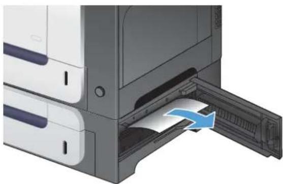 HP LaserJet Enterprise 500 Color M551dn - Clear jams in the lower right door (Tray 3) - 2