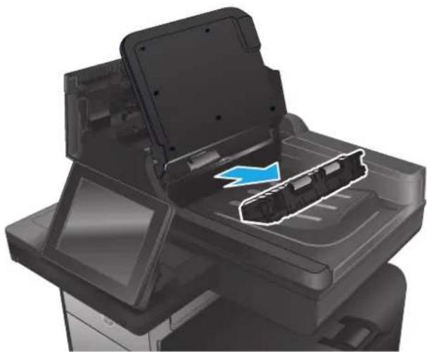 HP Officejet Enterprise Color MFP X585f - Clear jams in the document feeder - 7