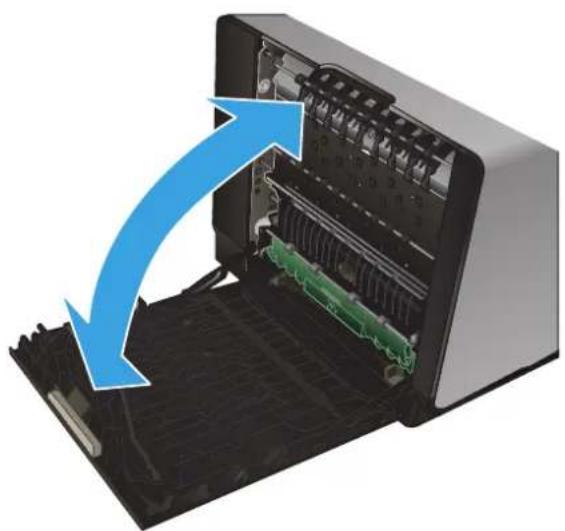 HP Officejet Enterprise Color MFP X585f - Clear jams in the output bin - 3