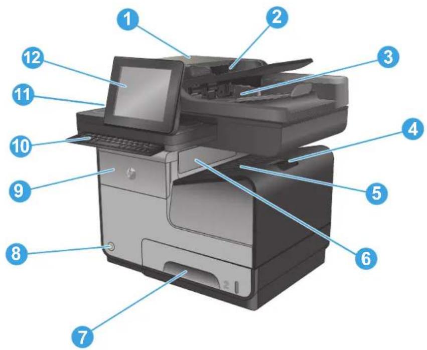HP Officejet Enterprise Color MFP X585f - Product views - 1