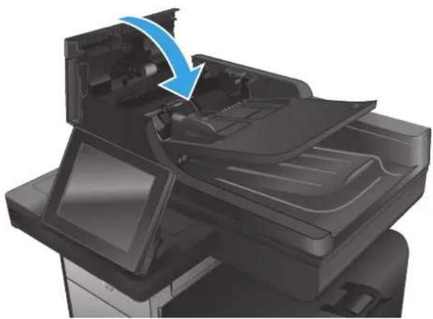 HP Officejet Enterprise Color MFP X585f - Clear jams in the document feeder - 11