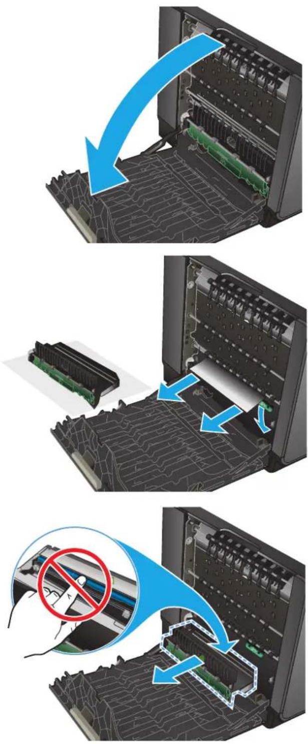 HP Officejet Enterprise Color MFP X585f - Clear jams in the ink collection unit area - 1