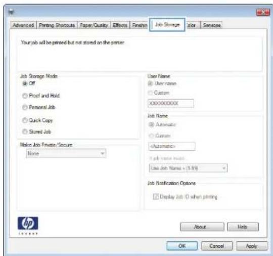 HP Officejet Enterprise Color MFP X585f - Create a stored job (Windows) - 3