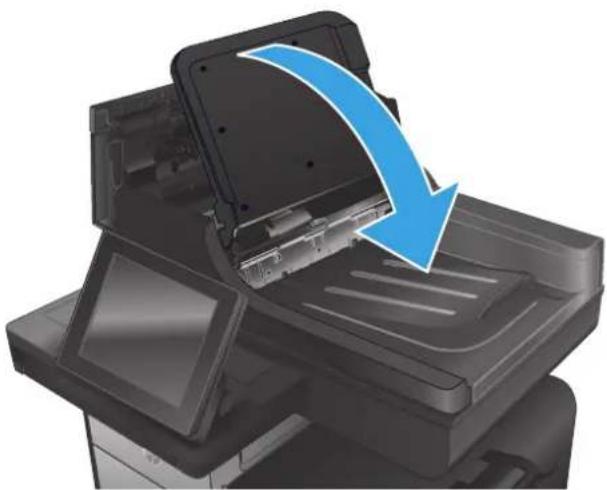 HP Officejet Enterprise Color MFP X585f - Clear jams in the document feeder - 10