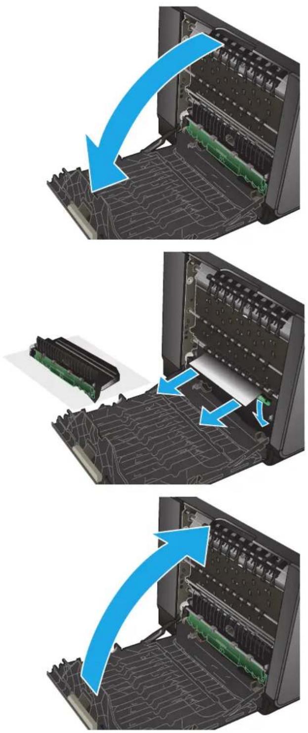 HP Officejet Enterprise Color MFP X585f - Clear jams in the left door - 1