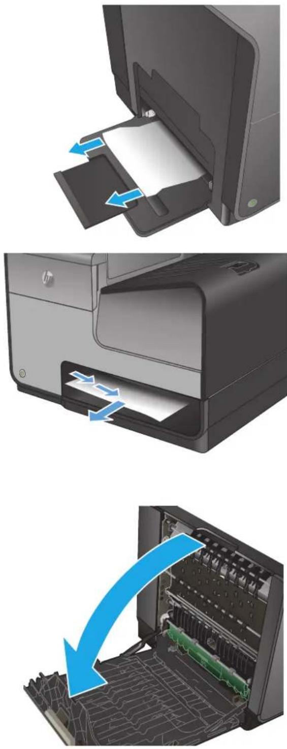 HP Officejet Enterprise Color MFP X585f - Clear jams in Tray 1 (multipurpose tray) - 1