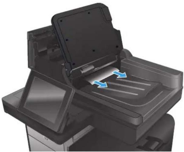 HP Officejet Enterprise Color MFP X585f - Clear jams in the document feeder - 8