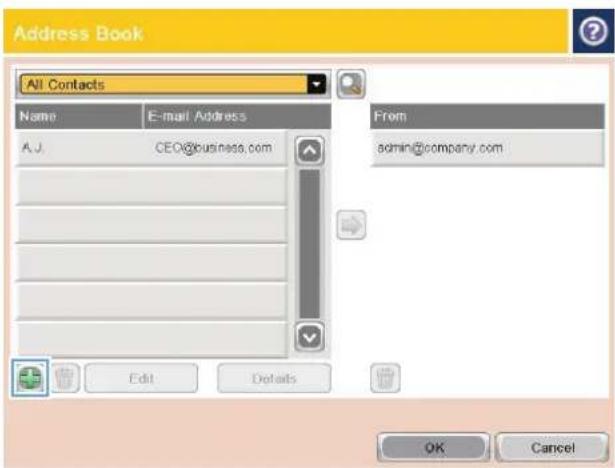 HP Officejet Enterprise Color MFP X585f - Add contacts to the address book from the product control panel - 4