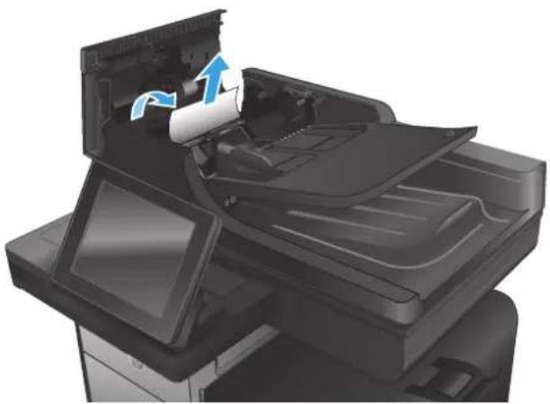HP Officejet Enterprise Color MFP X585f - Clear jams in the document feeder - 3