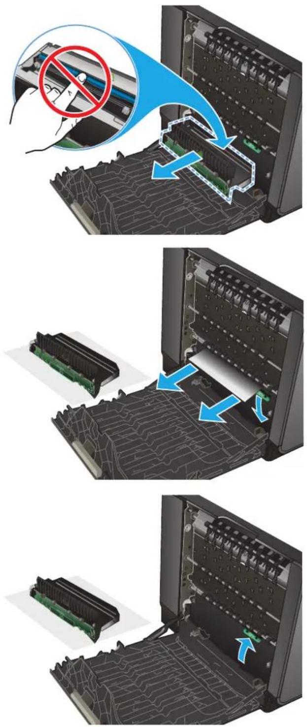 HP Officejet Enterprise Color MFP X585f - Clear jams in Tray 1 (multipurpose tray) - 2