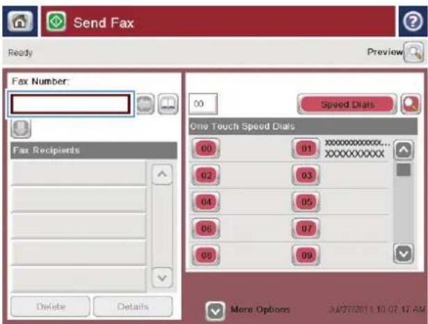 HP Officejet Enterprise Color MFP X585f - Send a fax - 3