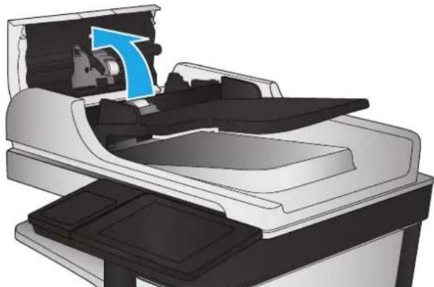 HP Officejet Enterprise Color MFP X585f - Clean the pickup rollers and separation pad in the document feeder - 2