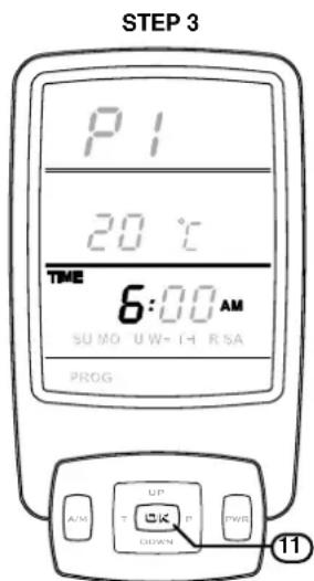 Rinnai Sapphire Gas Log Fire - PROGRAMMING OF PROGRAM MODES - 3