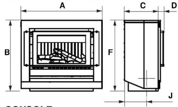 Rinnai Sapphire Gas Log Fire - DIMENSIONS - 5