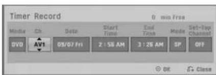 LG RC897T - AV1 Timer Recording using Set-Top Channel option - 2