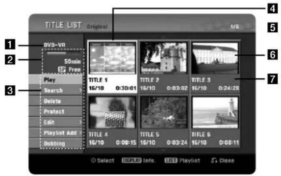 LG RC897T - Title List and Chapter List Menu Overview - 1