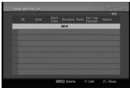 LG RC897T - AV1 Timer Recording using Set-Top Channel option - 1
