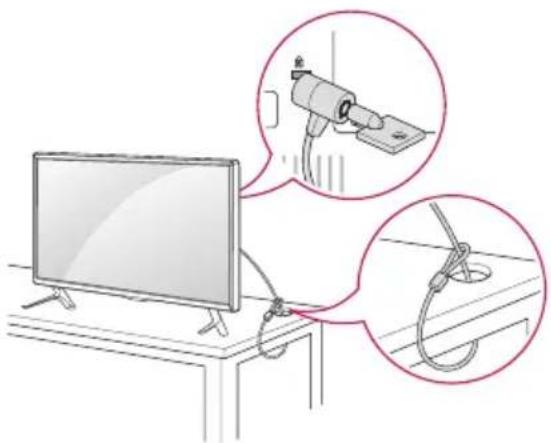 LG 88BH7D - Verwenden des Kensington-Schlosses - 1
