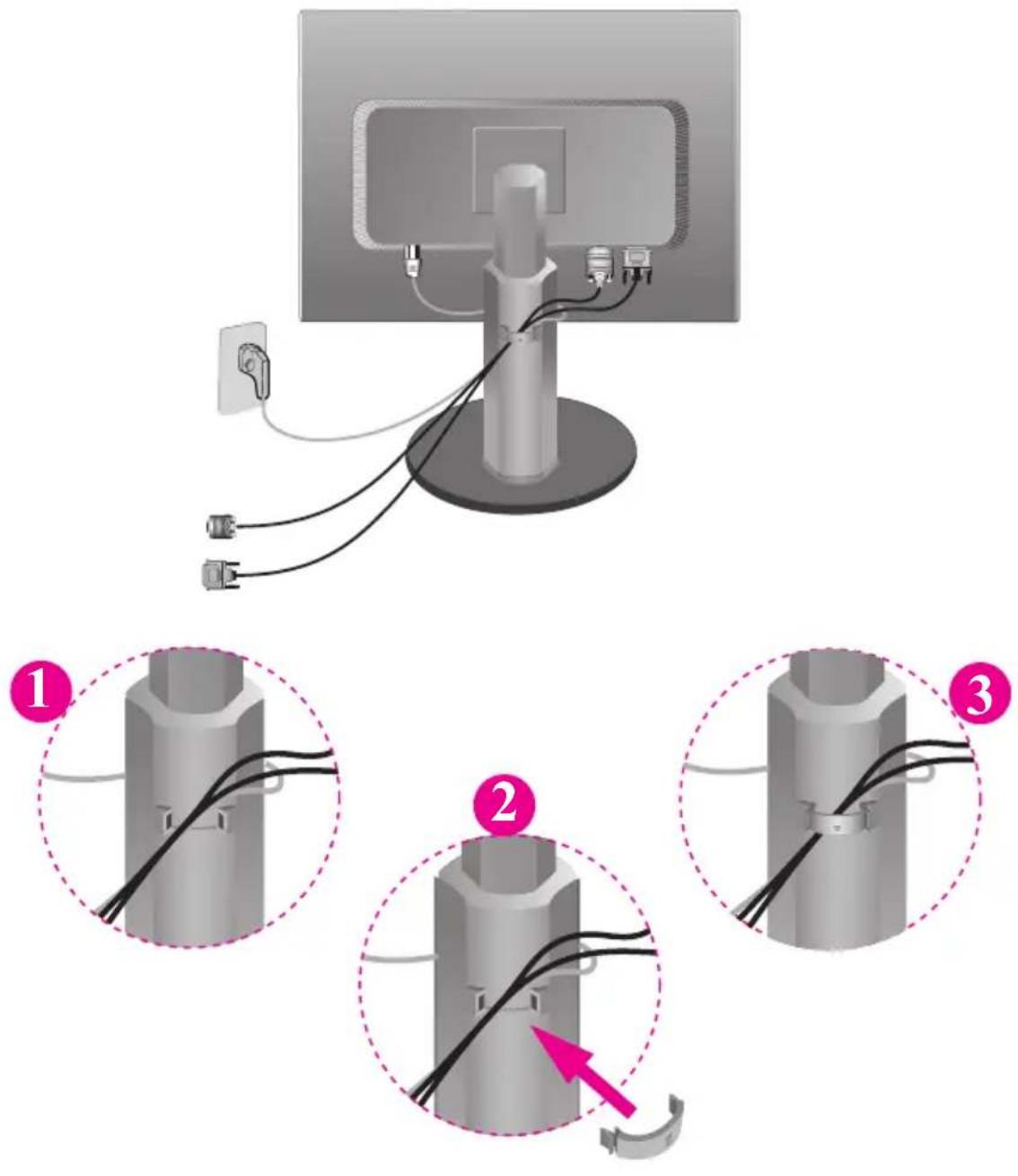 LG L1942PE - Positioning your display - 1