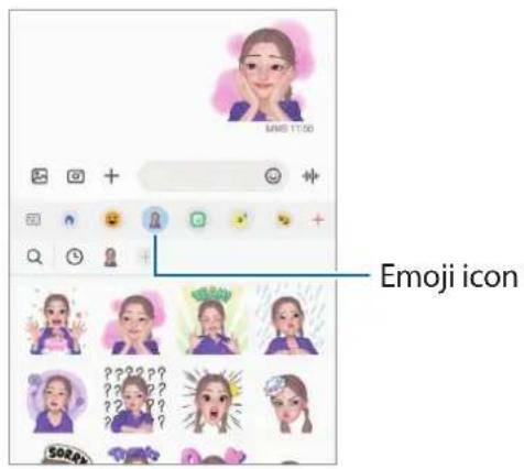 SAMSUNG Galaxy F62 - Using your AR emoji stickers in chats - 1