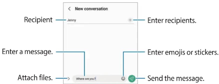 SAMSUNG Galaxy F62 - Sending messages - 1