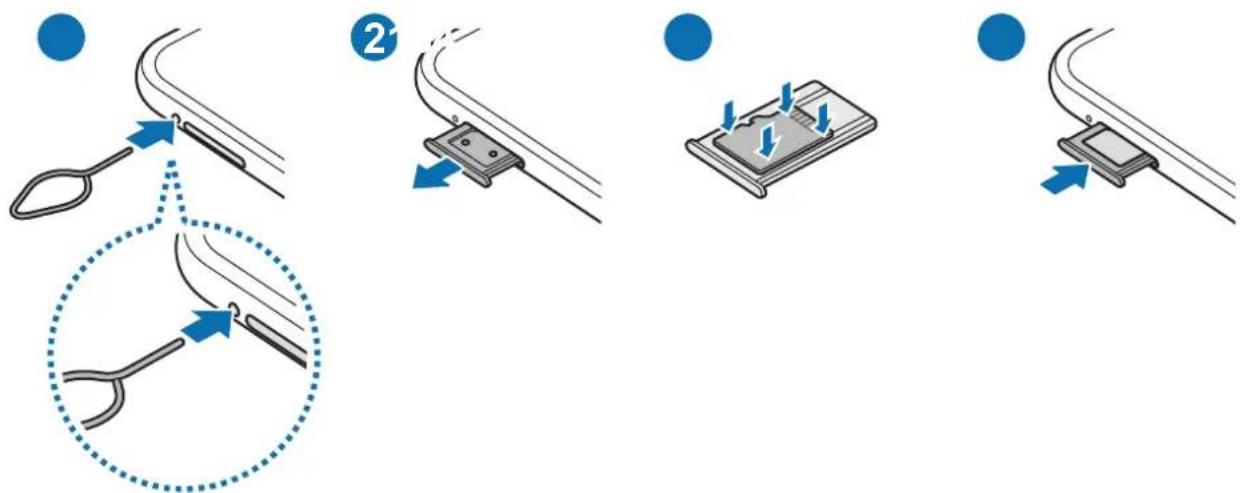 SAMSUNG Galaxy F62 - Inserting an SD card - 1