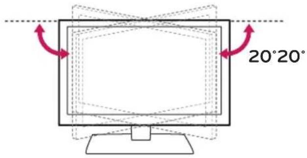 LG 22LY340C - Einstellen des Fernsehers für einen optimalen Blickwinkel - 1