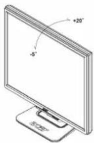 ACER Value AL1916As - Adjusting the Viewing Angle - 1
