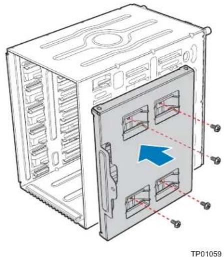 INTEL SC5299DP - Installing a Hot Swap Hard Drive Cage with a SAS/SATA or SCSI Backplane - 5