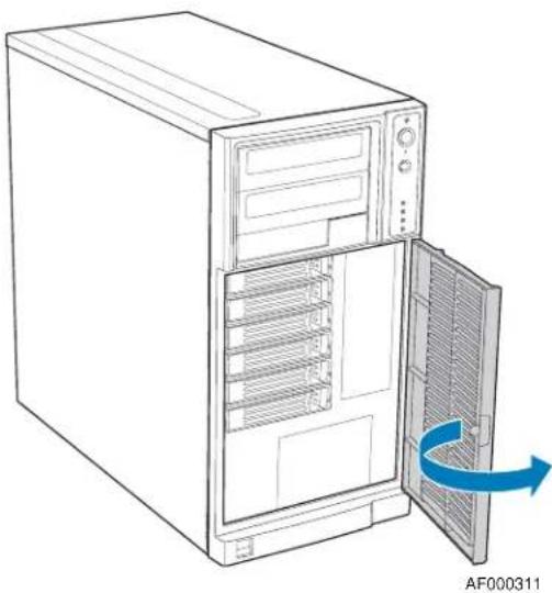 INTEL SC5299DP - Removing a Hot-swap Hard Drive - 1